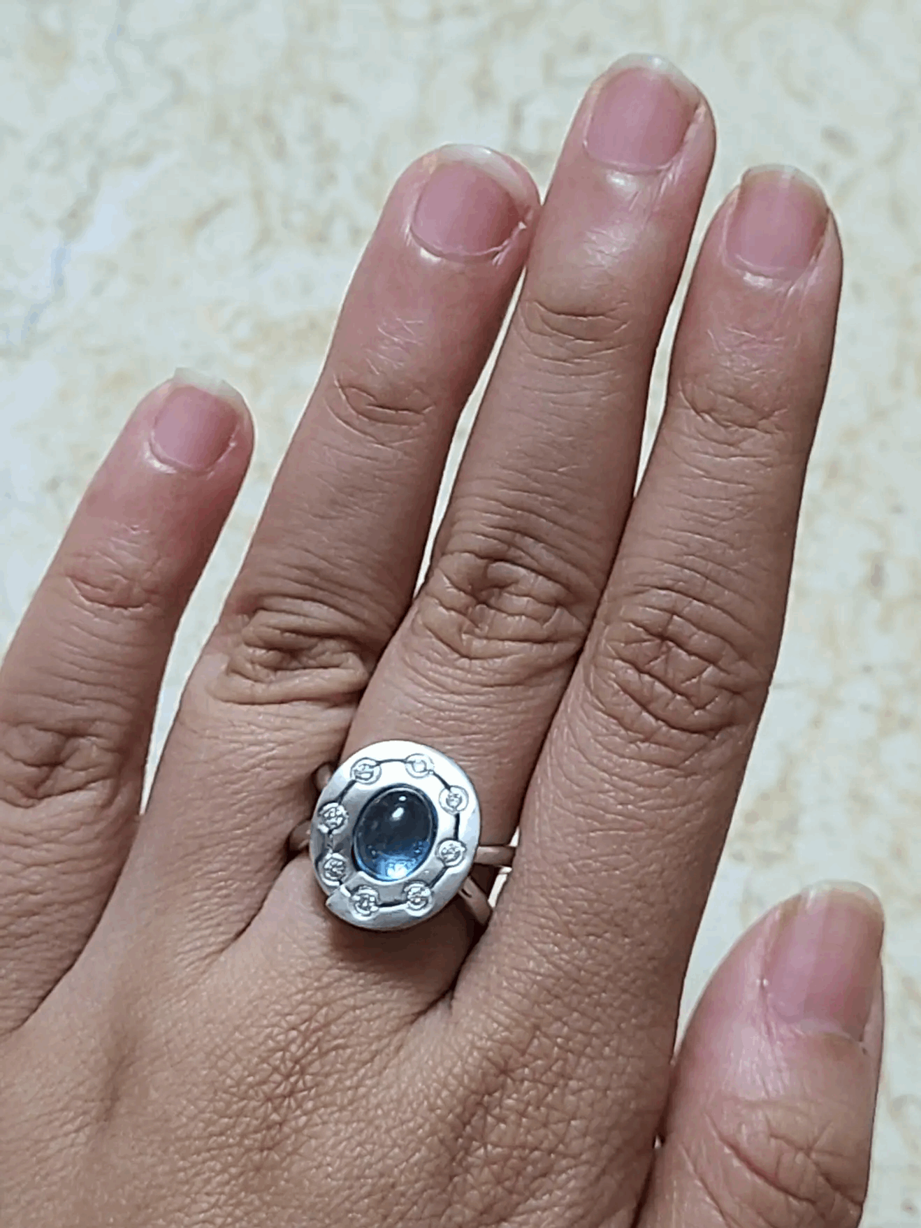 blue topaz engagement ring