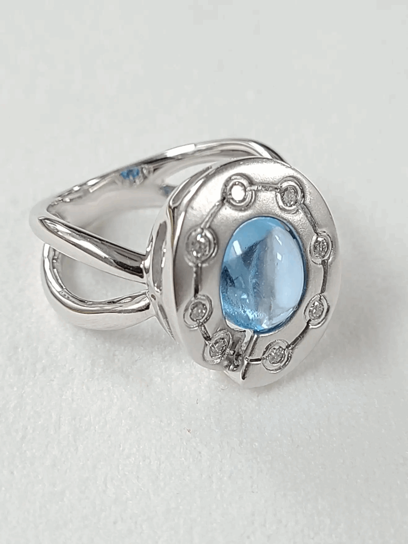 blue topaz engagement ring