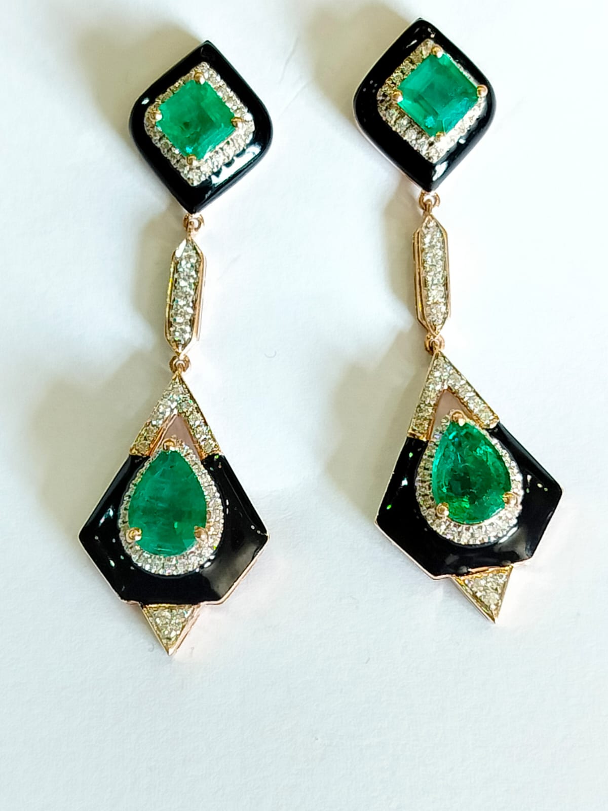 Emerald Diamond Earrings