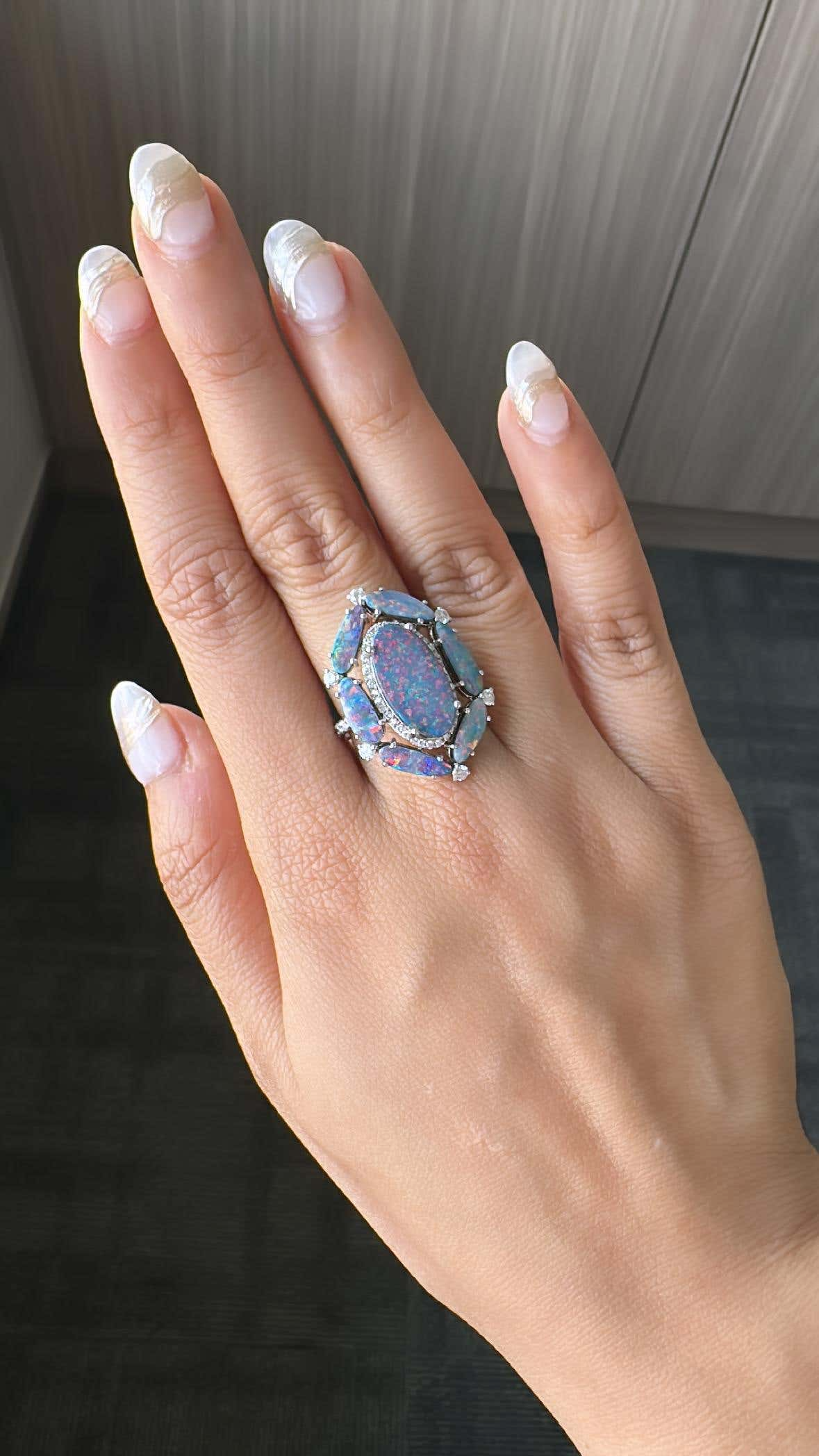 Opal engagement ring