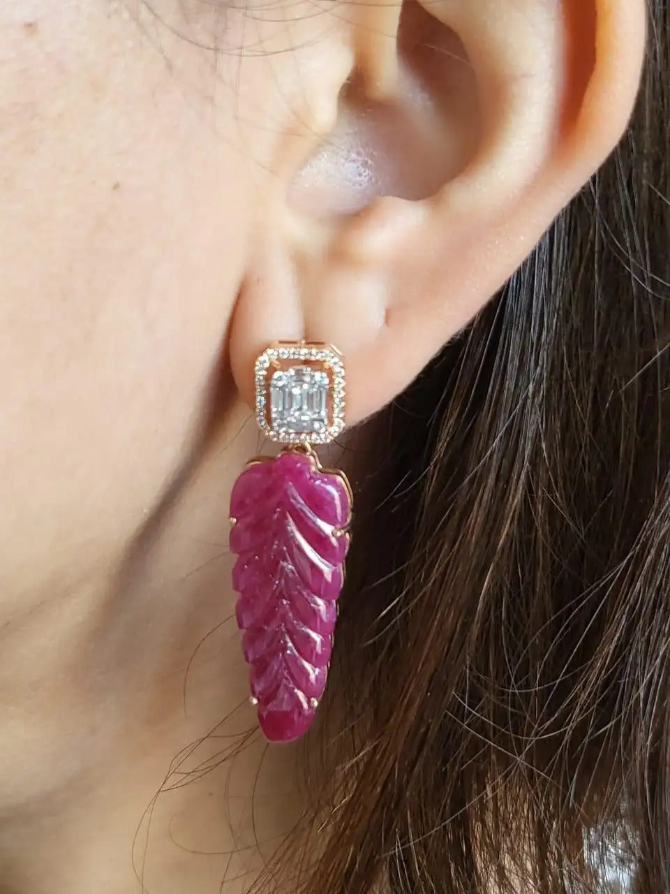 ruby earring