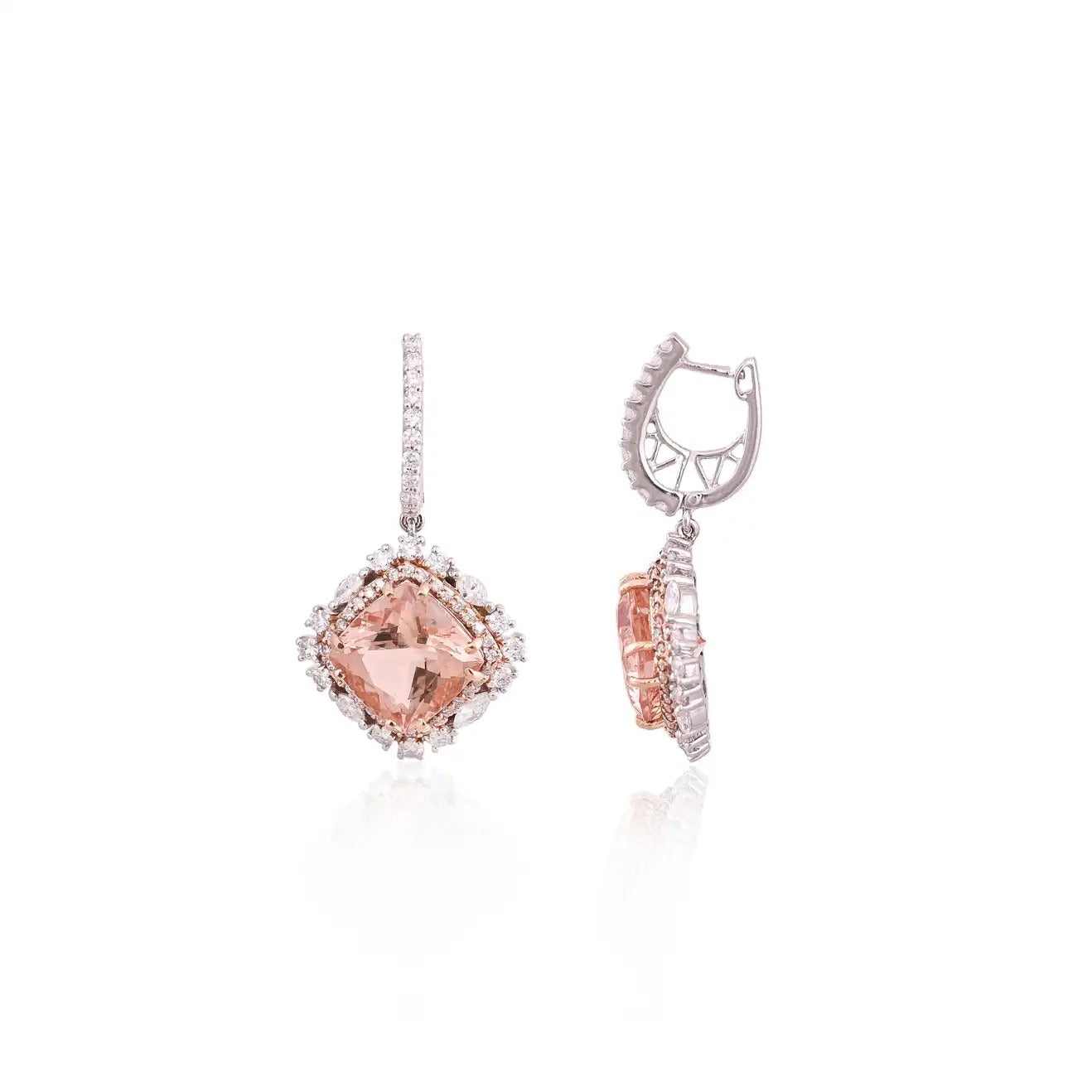 morganite earrings