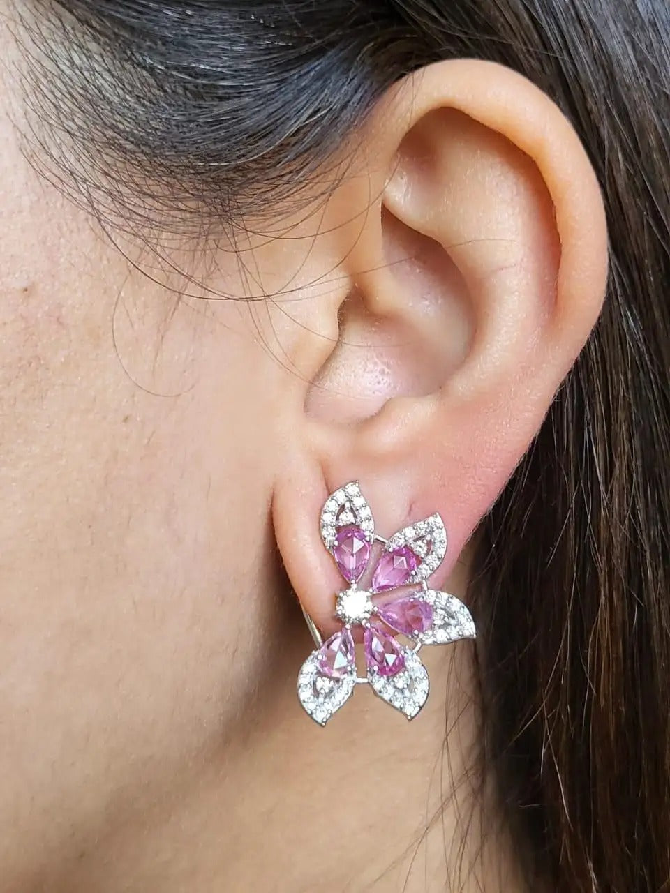 gemstone earrings studs