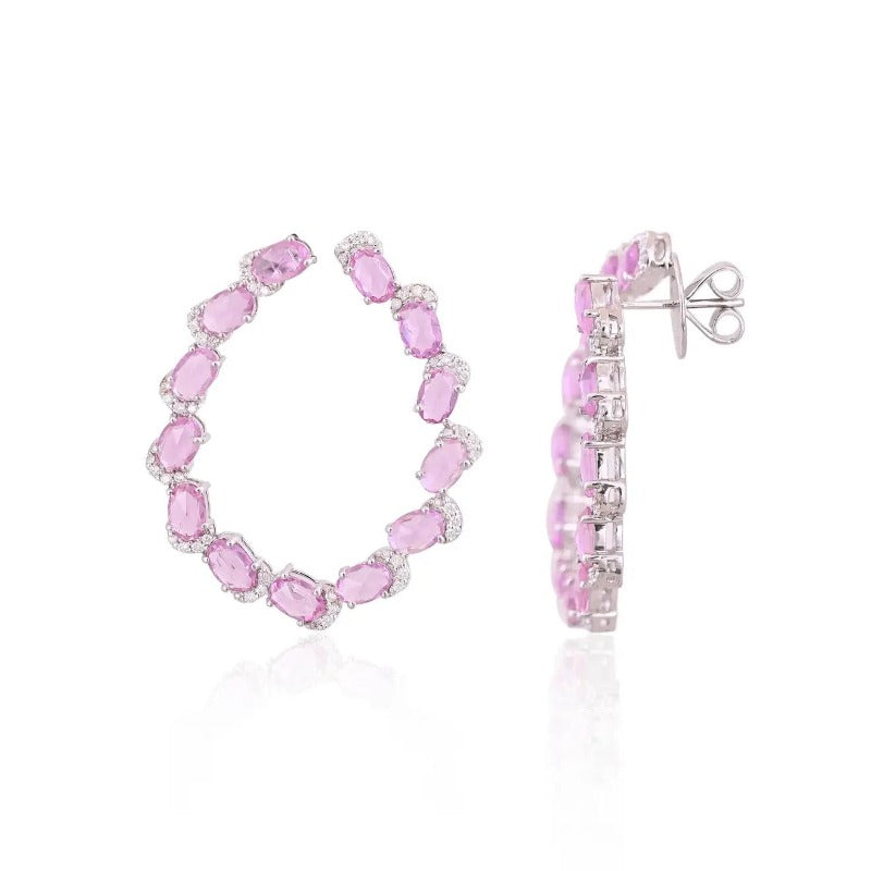 Diamonds Hoop Earrings