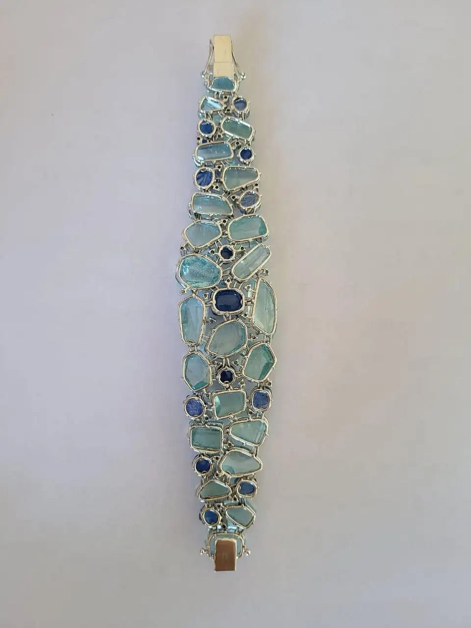aqua and sapphire bracelet