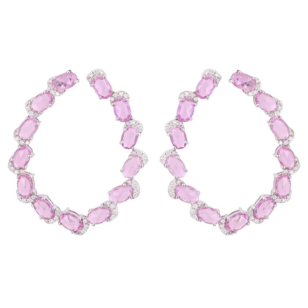pink sapphire earrings