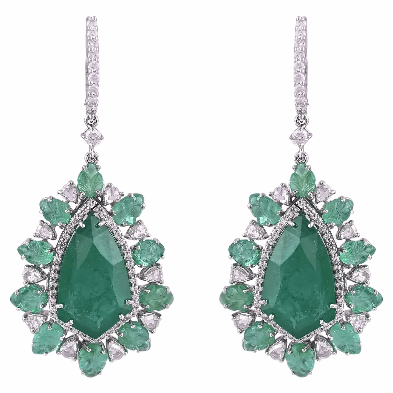 natural emerald earrings