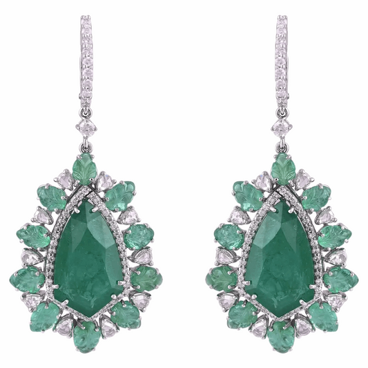 natural emerald earrings