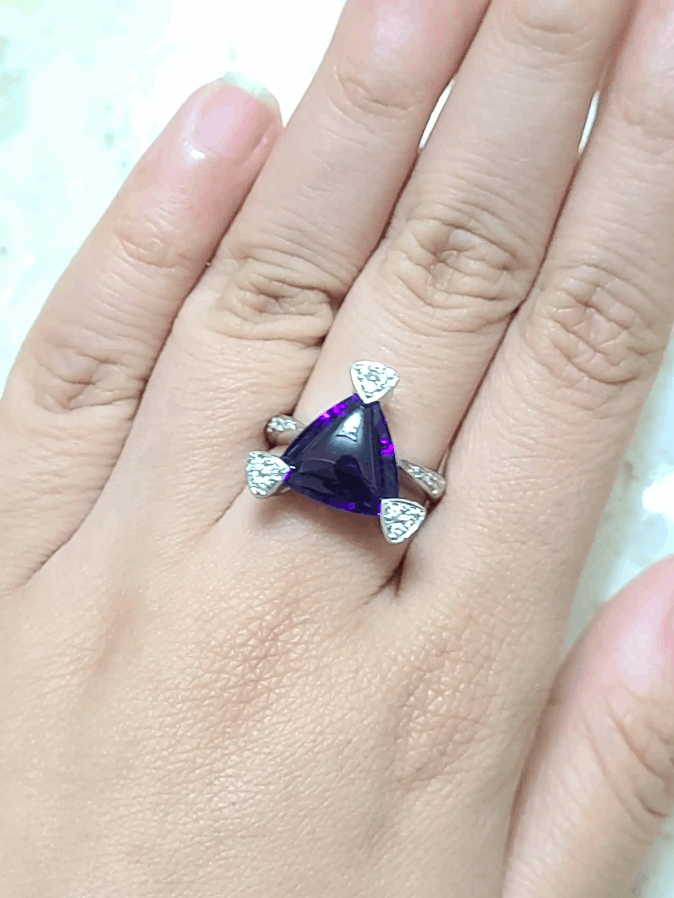 amethyst engagement ring