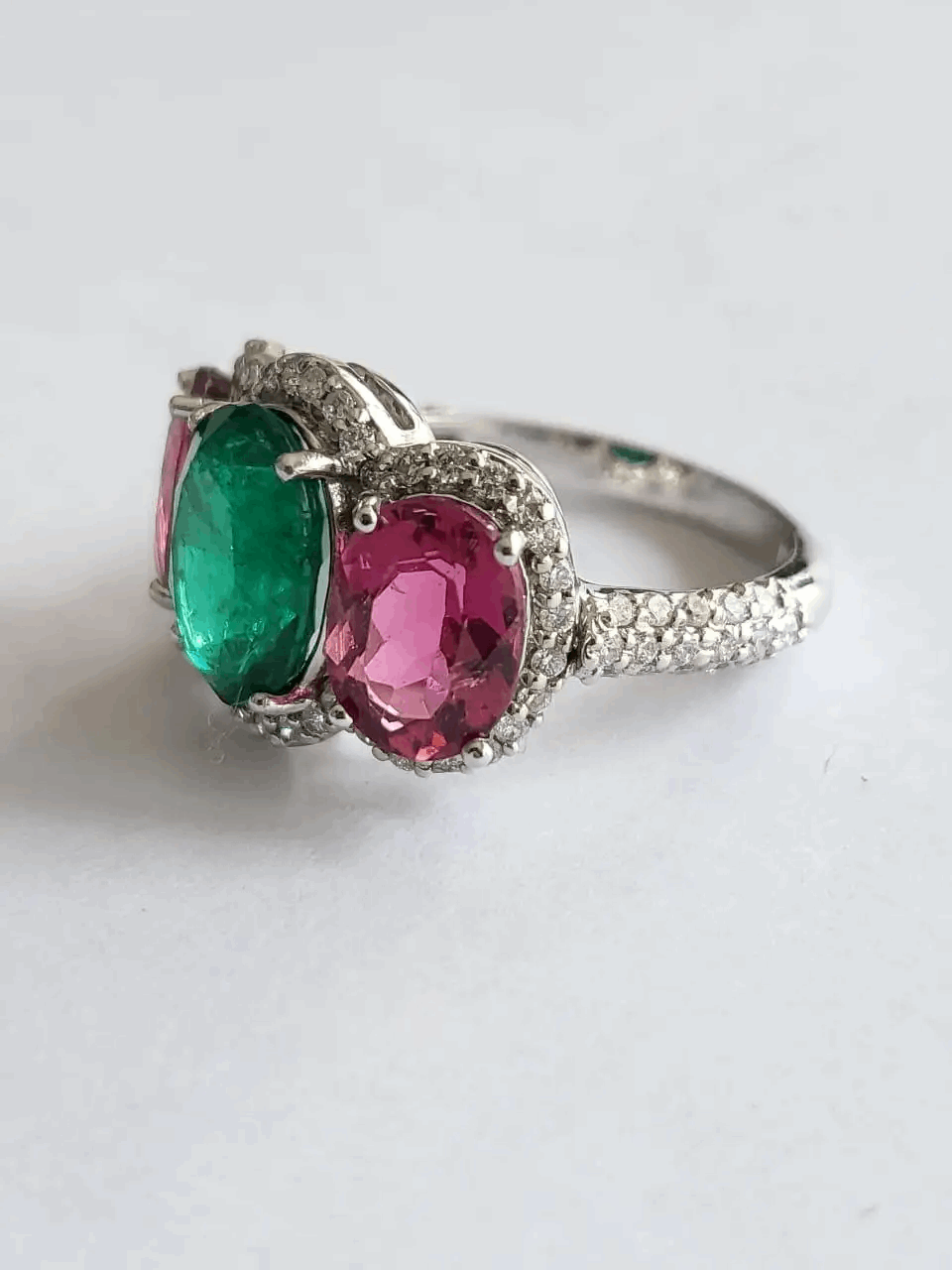 emerald rubillite rings