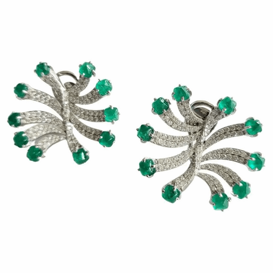 natural emerald earrings