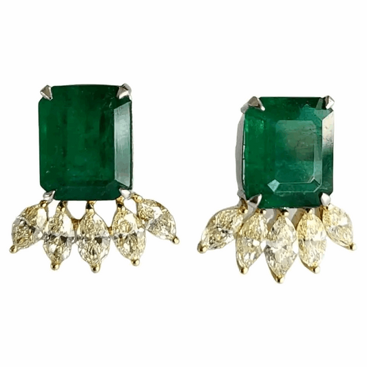 natural emerald earrings