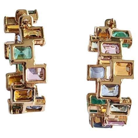 emerald sapphire earrings