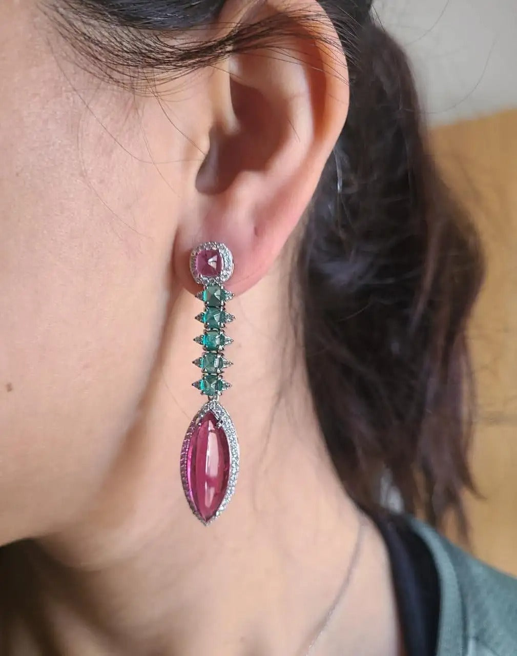 gemstone earrings