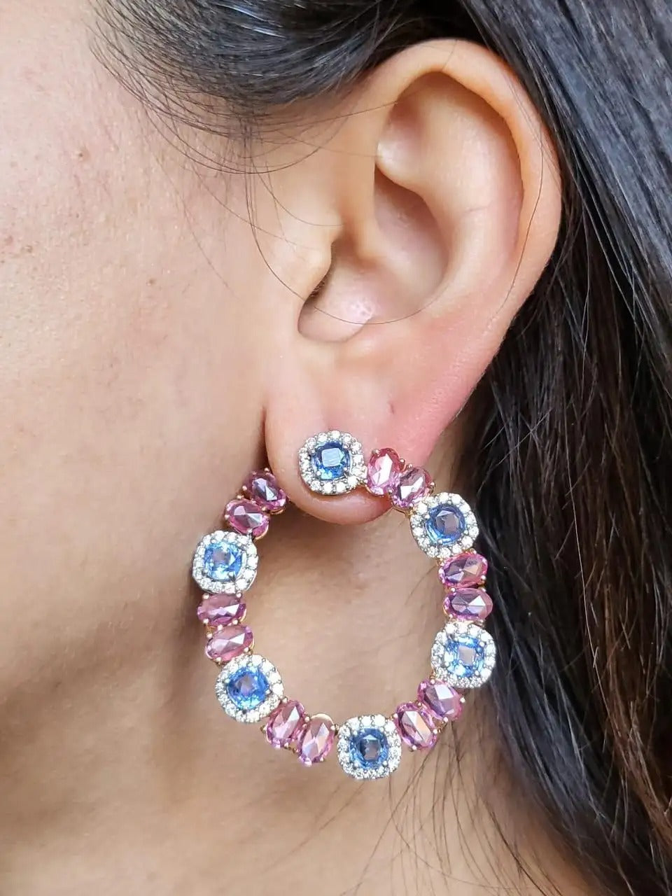 Diamonds Hoop Earring