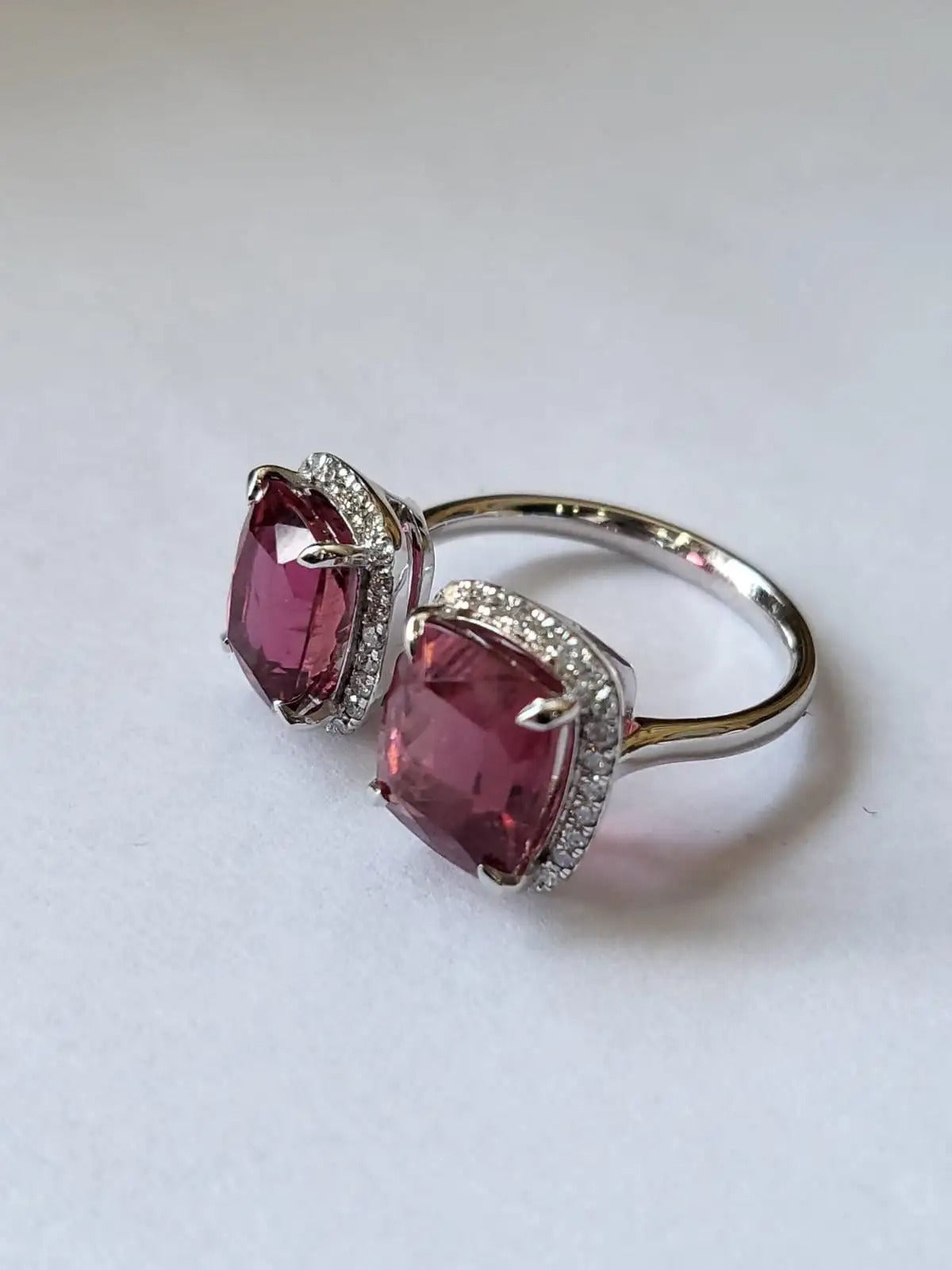 rubellite engagement ring