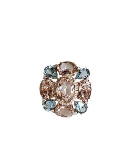 morganite and rose gold ring